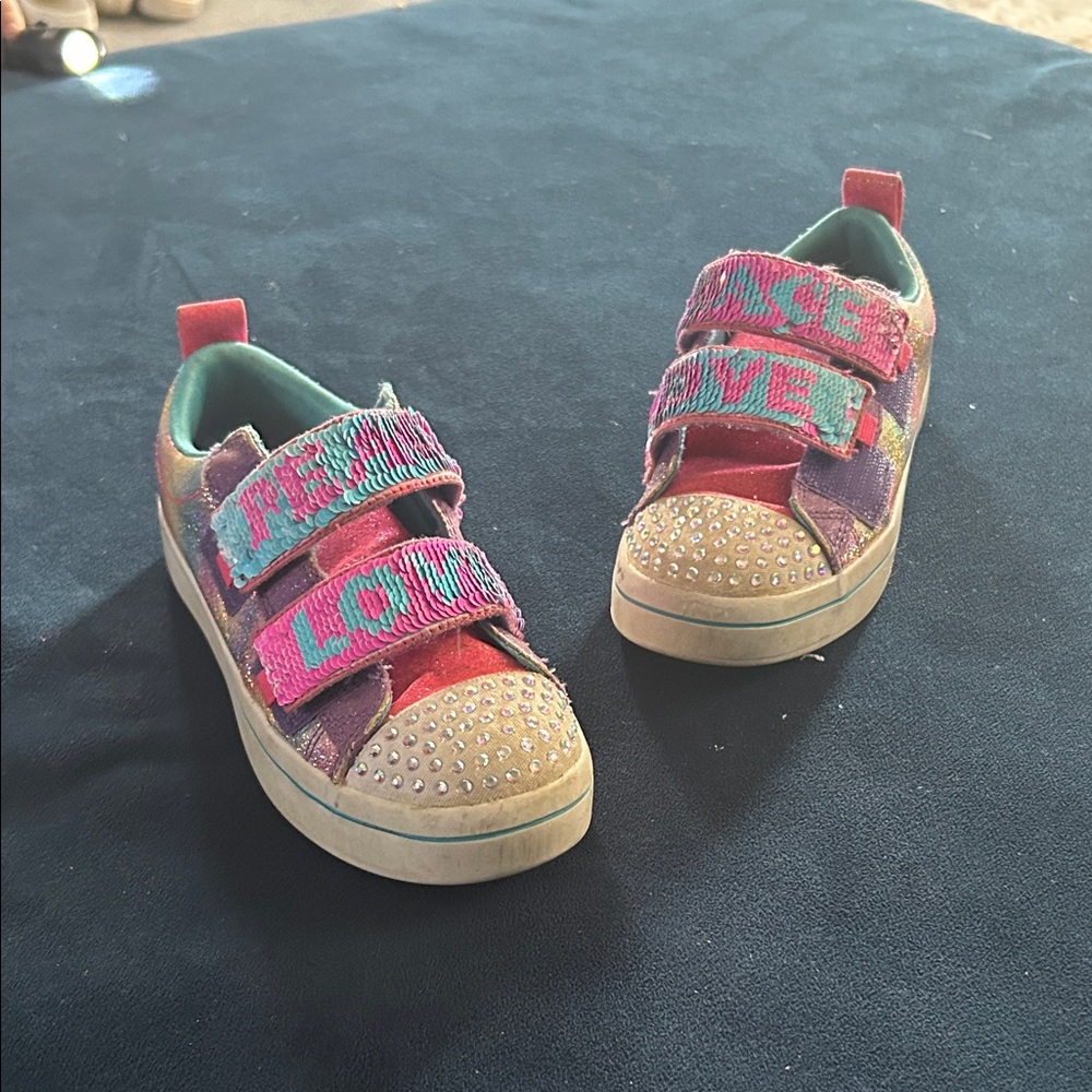 Skechers Kids Sneakers with Pink and Purple Accents